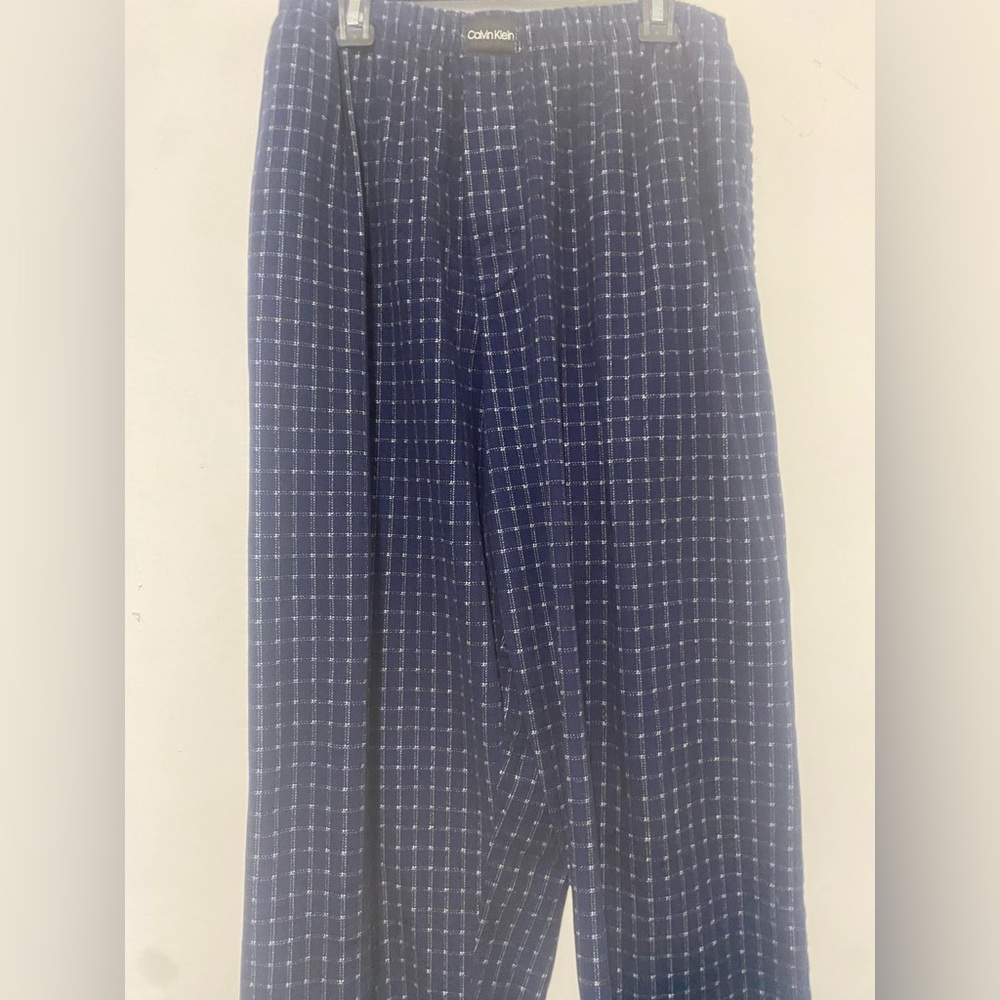 Calvin Klein Navy Checkered Joggers